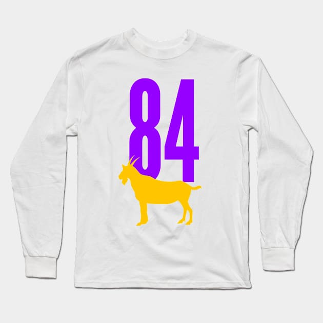 the goat 84 purple minnesota moss goat Long Sleeve T-Shirt by ahnoun